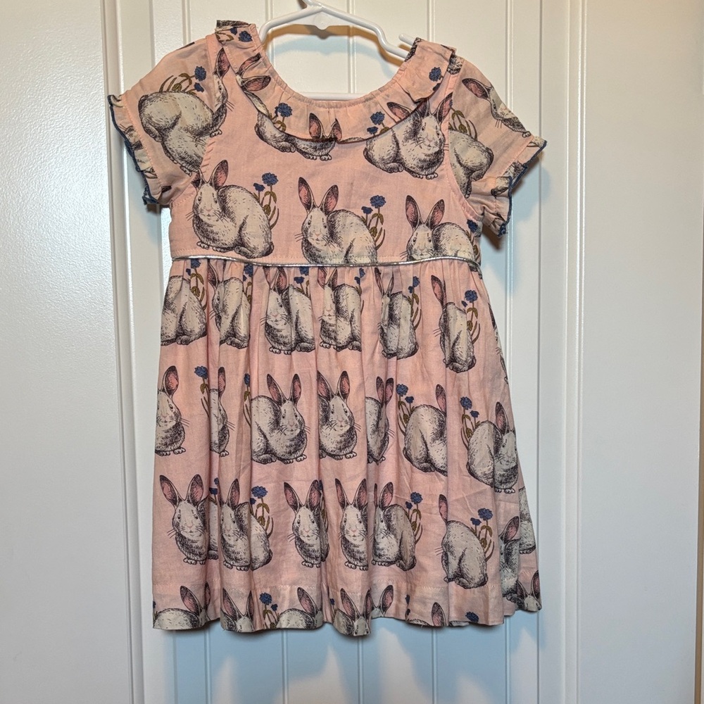 Pink Chicken Pink Bunny Pattern Dress
